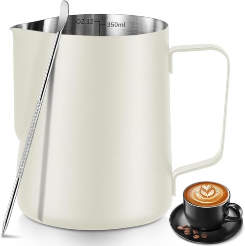 Frothing milk pitcher 12 - frothing, pitcher,