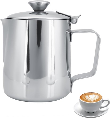 Milk frother cup with lid - frother,